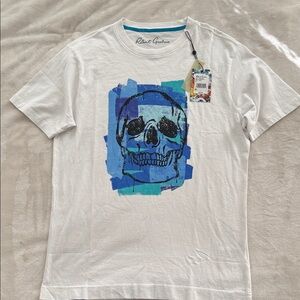 Robert Graham Blue Skull Graphic Tee